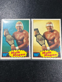 Pair of 1985 WWF Hulk Hogan OPC Rookie Cards