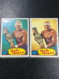 Pair of 1985 WWF Hulk Hogan OPC Rookie Cards