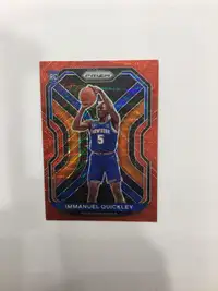 2020 IMMANUEL QUICKLEY PRIZM RED WAVE ROOKIE RC #296