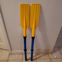 Inflatable boat paddles 