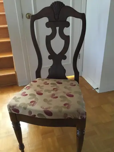 Solid wood Formal Dining room table and 4 chairs, View more