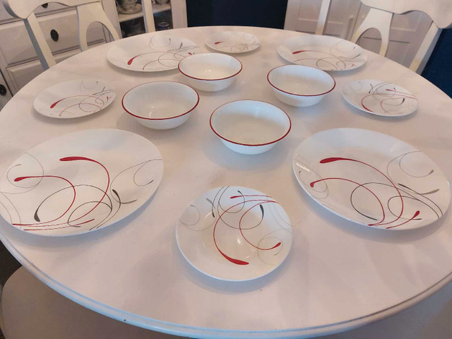 12 piece corelle dishes  in Kitchen & Dining Wares in Calgary - Image 3