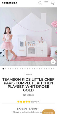 Teamson modern play kitchen used negotiable price
