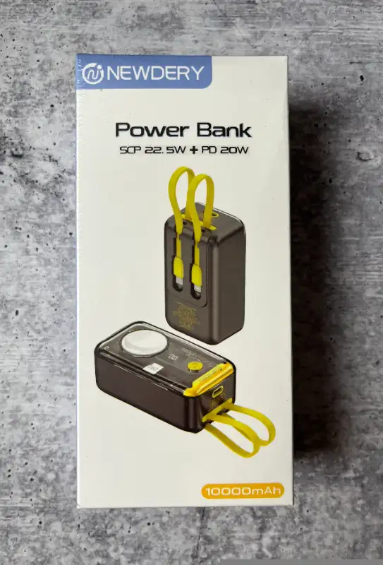 NEWDERY Portable Power Bank 10000mAh (Wireless + USB C + Apple) in General Electronics in Vancouver - Image 7