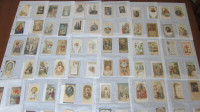 Lot de cartes religieuses de 1867 a 1950, canivet,dentelles mec.