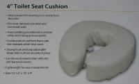 DMI 4-Inch Foam Padded White Vinyl Toilet Seat Cushion NEW