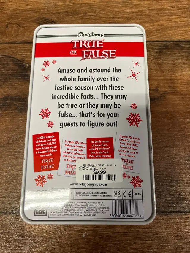 Christmas True or False game, brand new63417636027137122