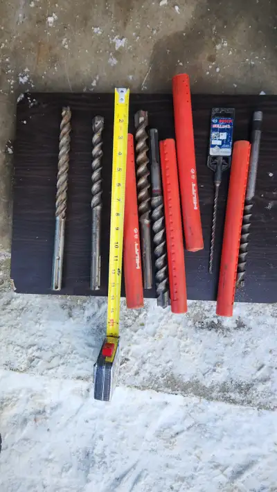 concrete hammer drill bits sds max 7/8 and 1"30 $each, View more