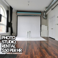 Photography Studio Space Rental $50 per hour Free Parking Avail