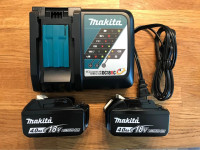 2x Batterie 4ah 18v Makita + Chargeur Rapide -NEUF-