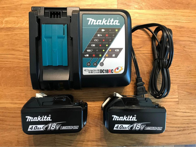 2x Batterie 4ah 18v Makita + Chargeur Rapide -NEUF- in Power Tools in Laval / North Shore