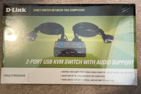 D-Link 2-Port USB KVM Switch w/ Audio Support | KVM-221 | Still