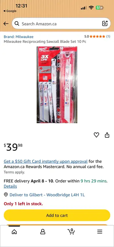 Milwaukee Sawzall Blade Set, View more