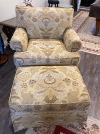 Chair swivel and ottoman for sale - Upholstered