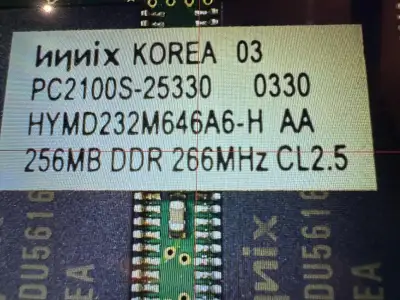 (2x) HYMD232M646A6-H AA-A Hynix 256MB PC2100 DDR-266MHz, View more