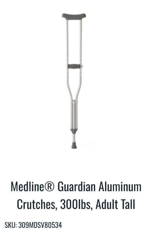 Guardian Aluminum Crutches, 300lbs, Adult Tall Health & Special Needs