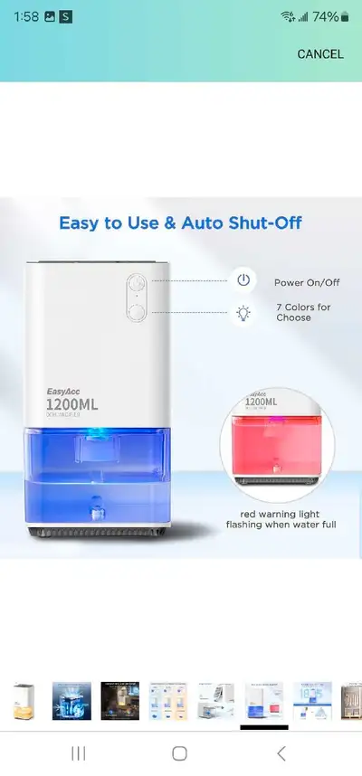 EasyAcc® Dehumidifiers for Home, 40 OZ Smart Dehumidifiers for.., View more