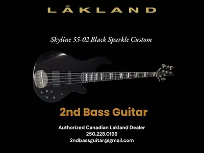 2nd Bass is the Western Canada Lakland dealer. Lakland Skyline 55-02 Custom in Black Sparkle. Fabulo...