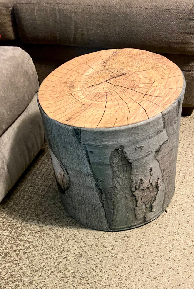18’ Fabric Faux Wood Stump Stool/Foot Rest  in Other in London