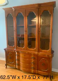 Vintage French Provincial China Cabinet