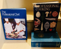 3 Professional Chef Cookbooks Hard Covers
