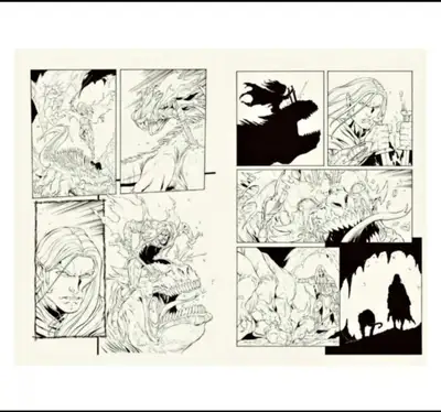 DnD Original Artwork from Legend of Drizzt Comic Book, View more