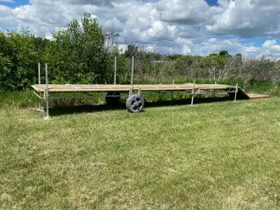 Aluminum Boat Dock for sale, 30 ft long plus 5 ft entry ramp, Made by Trembath Design Company in Can...