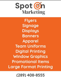 Window Graphics, Business Cards, Property Flyers and Brochures