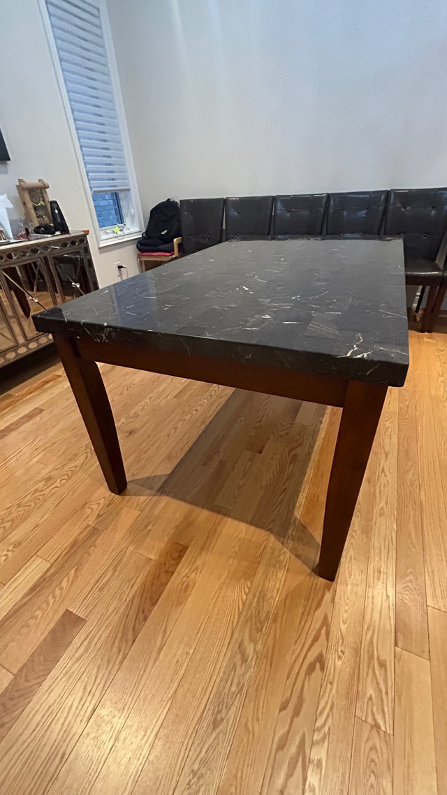 Dining Table Black Granite Top for 6 in Dining Tables & Sets in Markham / York Region - Image 4