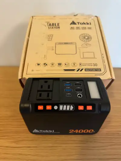 I am selling a used Takki Portable Power Station, a versatile device for powering your essentials on...