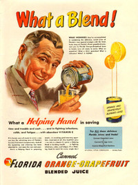1946 full-page (10 ¼ x 14) magazine ad, Florida citrus growers