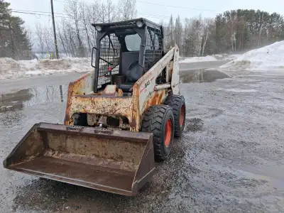 Bobcat 843 Skid Steer with steel tracks, Excellent condition, Late Model with Isuzu diesel, quick at...