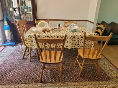 Solid Wood Dining Table and Chairs Set, View more