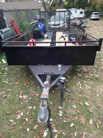 20 ft tralier with ramp and wood floor new wiring harness and lights tires are good and also comes w...