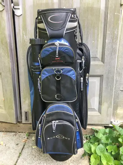 The golf bag is brand new. I won this at a corporate tournament. Negotiable price