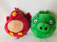 Angry Birds Plush Vintage Collectible Stuffies, Two, $20 EACH