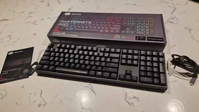 Cooler Master Masterkeys Pro L RGB Cherry MX Brown keyboard in Mice, Keyboards & Webcams in Mississauga / Peel Region - Image 2