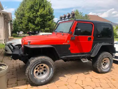 Fun ride. Jeep is in decent condition for the year. Low mileage . Fully detailed. Needs 1 headlight...