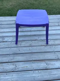Resin outdoor end table 