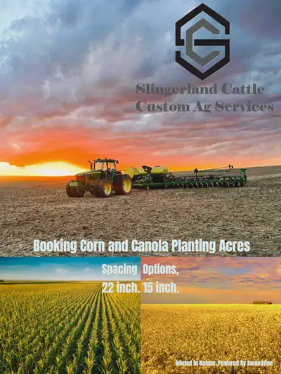 We are offering precision custom corn planting and custom canola planting services as well as seedin...