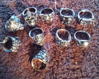 10 mans stainless steel rings various sizes and styles [New]