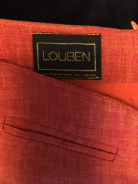 LOUBEN Canada Fully Lined Fine Linen Skirt.  27/28 w