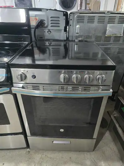 Apartment Size GE 24" Stainless Steel Slide-In Electric Stove, View more