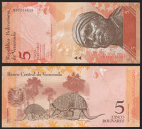 TBQ’s World Currency – Venezuela [P-89] (2013) 5 Bolivares
