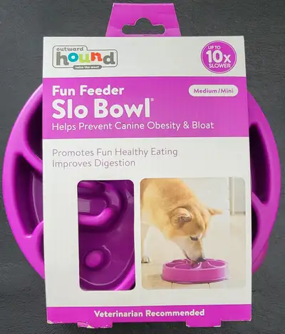 SLOBOWL PET FEEDER - PROMOTES HEALTHY EATING - BRAND NEW, View more