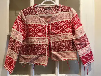 DIXIE Veste rouge et blanche femmes / Women red & white jacket., View more