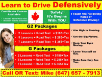 DRIVING INSTRUCTOR, G2/G LESSONS, EARLY TEST BOOKING,