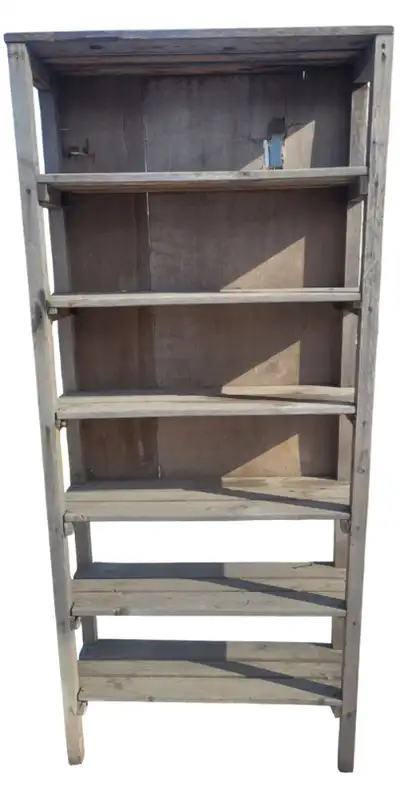 Tall wooden shelving unit. Garage/ outdoor shelving. I deliver!, View more