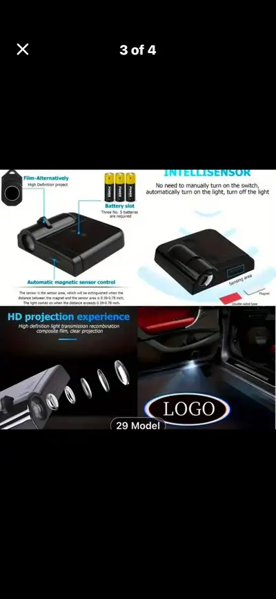 Upgrade your vehicle with these brand new wireless LED car door projector lights that offer a high-d...