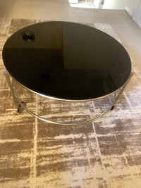 ikea cofee  table glass top black
